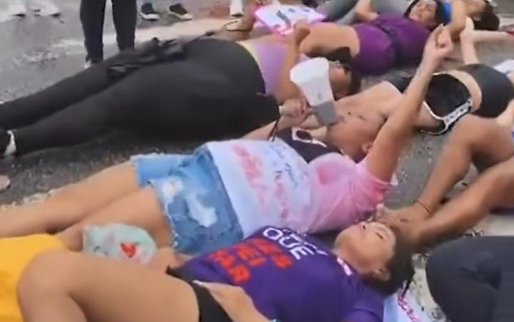 Protesto após a trágica morte de Tainara -