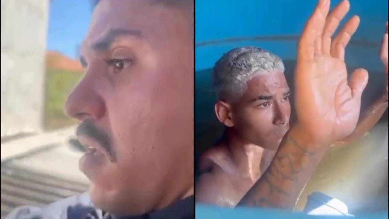 Após perseguição, policiais localizaram o suspeito em caixa d'água -