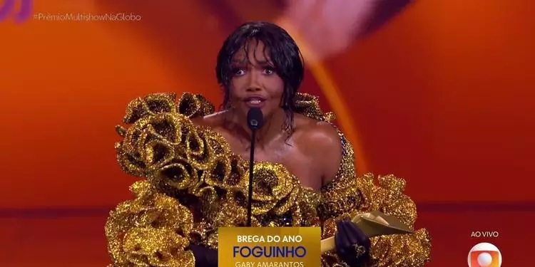 Paraense Gaby Amarantos levou prêmio com o brega "Foguinho"