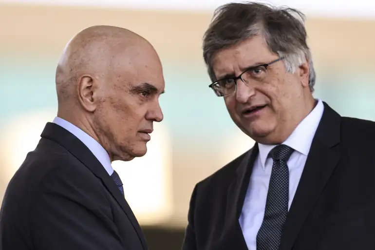 Ministro do STF, Alexandre de Moraes, e Procurador-Geral da República, Paulo Gonet -