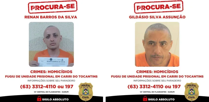 Serial Killer, condenado a 72 anos, foge de presídio de segurança máxima no Tocantins