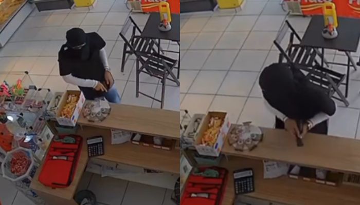 Assalto a padaria é flagrado por câmeras de segurança em Altamira