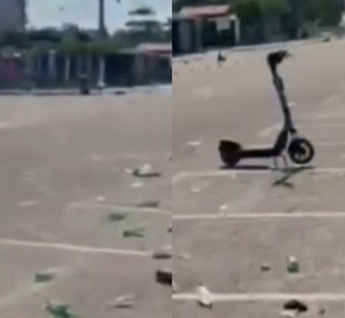 Imagem - Orla do Portal da Amazônia amanhece coberta de lixo após festas de Ano Novo