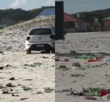 Imagem - Praia do Atalaia amanhece tomada por lixo no primeiro dia de 2026, em Salinas; assista