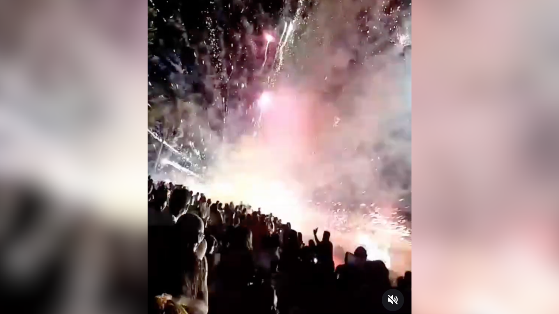 Fogos explodiram no chão durante a virada do ano em Jacuencanga