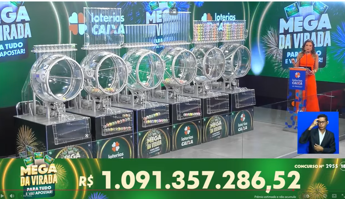 Sorteio bilionário da Mega Sena da Virada 2025