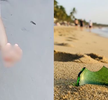 Imagem - Vídeo: homem denuncia descarte ilegal de lixo após criança cortar o pé na praia do Atalaia