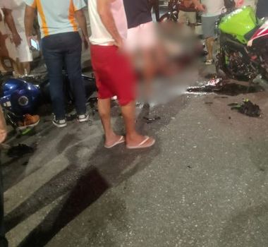 Imagem - Colisão entre motocicletas deixa dois feridos no bairro da Pedreira