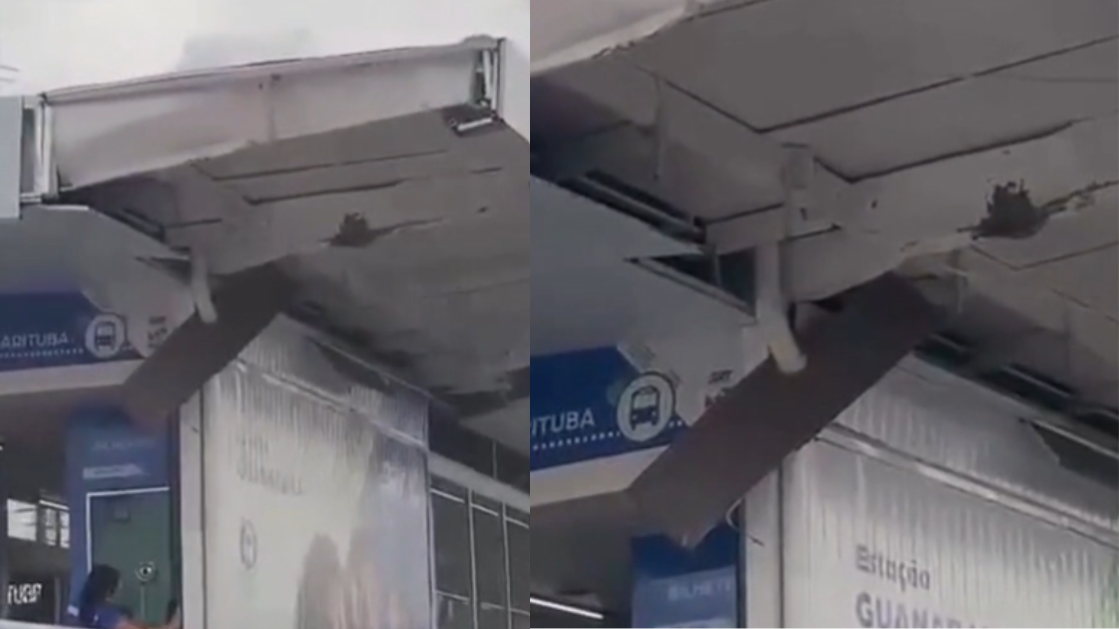 Imagem - Acidente danifica estação do BRT Belém