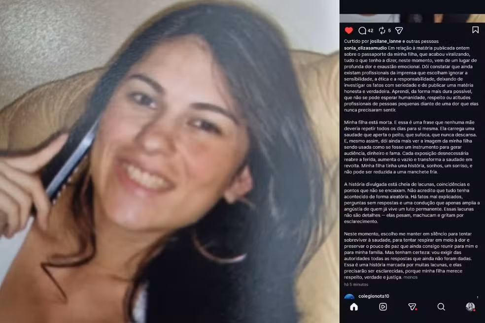 Imagem - Mãe de Eliza Samudio cobra esclarecimentos sobre passaporte da filha localizado em Portugal