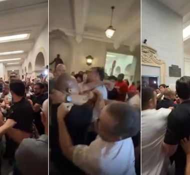 Imagem - Ex-deputado Douglas Garcia troca socos com manifestantes na Faculdade de Direito da USP