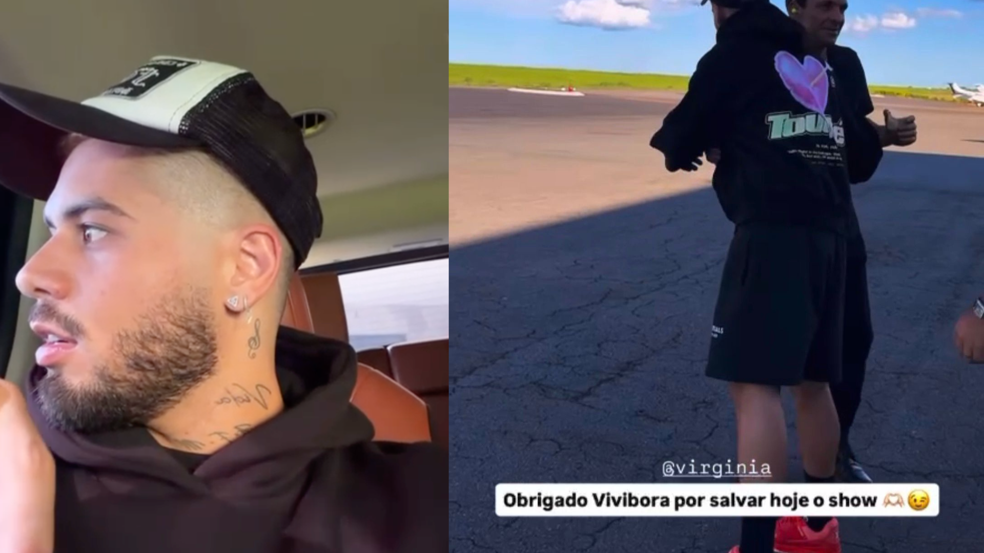 Cantor usou as redes sociais para tranquilizar fãs, afirmou que ninguém se feriu e agradeceu a ex-esposa em tom descontraído