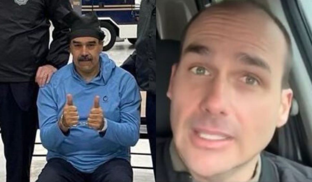 (Nicolás Maduro e Eduardo Bolsonaro) 