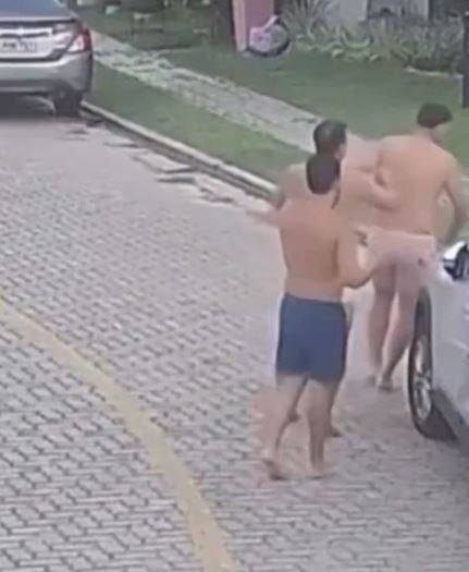 Jogadores do Fortaleza e moradores de um condomínio se enolveram em confusão