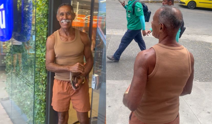 O que chamou a atenção dos internautas, no entanto, não foi o saque em si, mas o visual e a postura do idoso: elegante, tranquilo e cheio de presença.