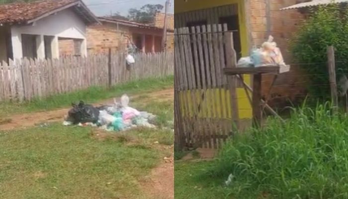 Imagem - Moradores denunciam acúmulo de lixo e mau cheiro em rua do distrito de Outeiro