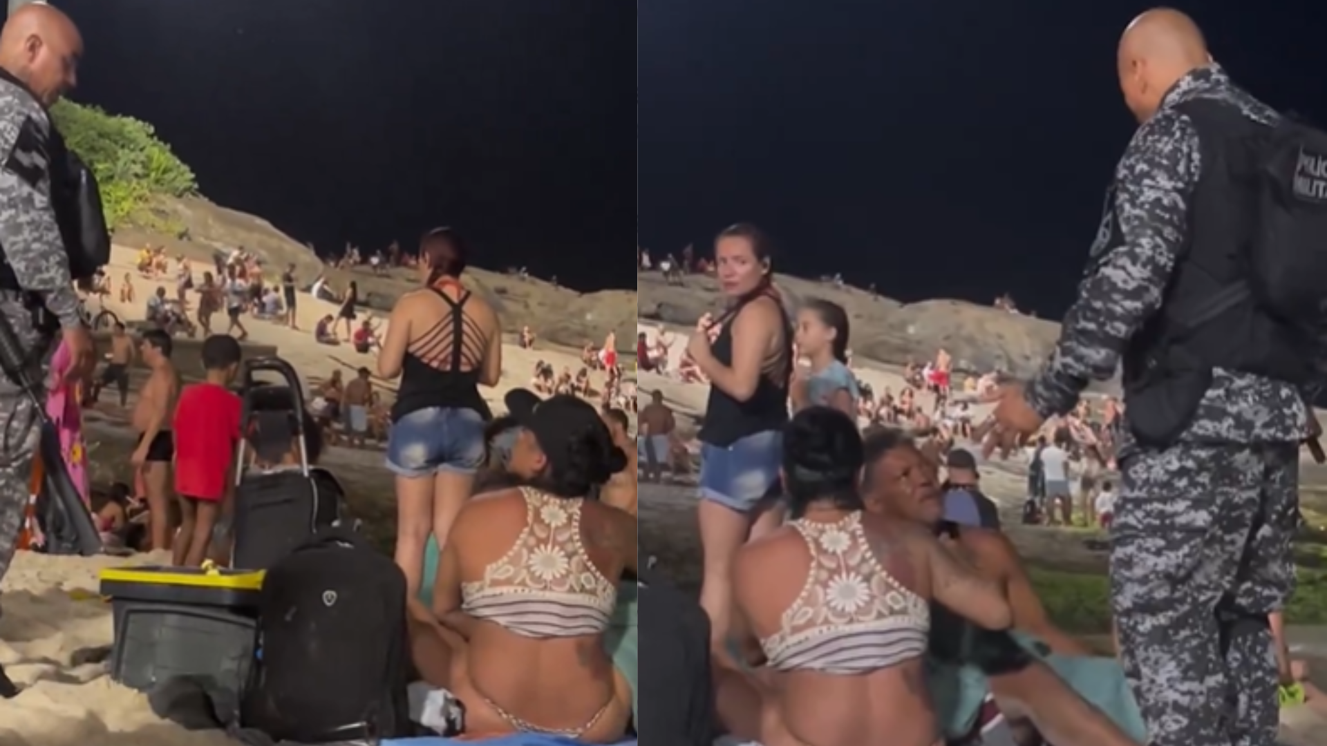 Cena inadequada em praia do Rio termina com intervenção da Polícia Militar
