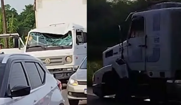 Imagem - Pneu de carreta se solta e atinge veículos na BR-316, no Pará