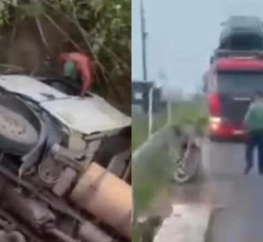 Imagem - Caminhão cai de ponte e despenca em rio na zona rural de Marabá