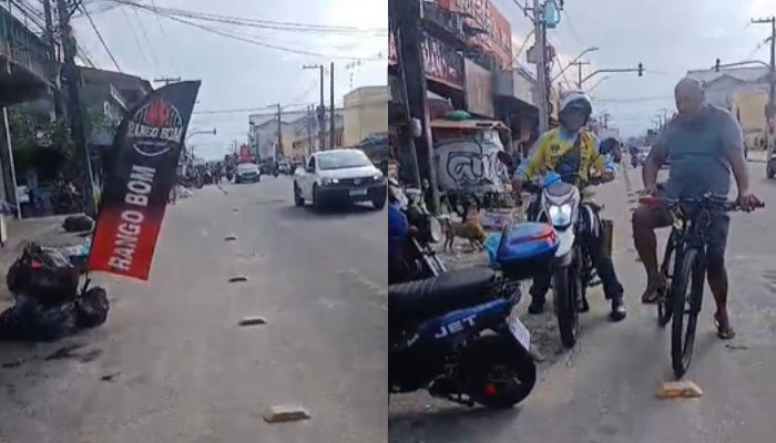 Imagem - Vídeo: ciclista flagra diversas irregularidades em ciclofaixa, em Ananindeua