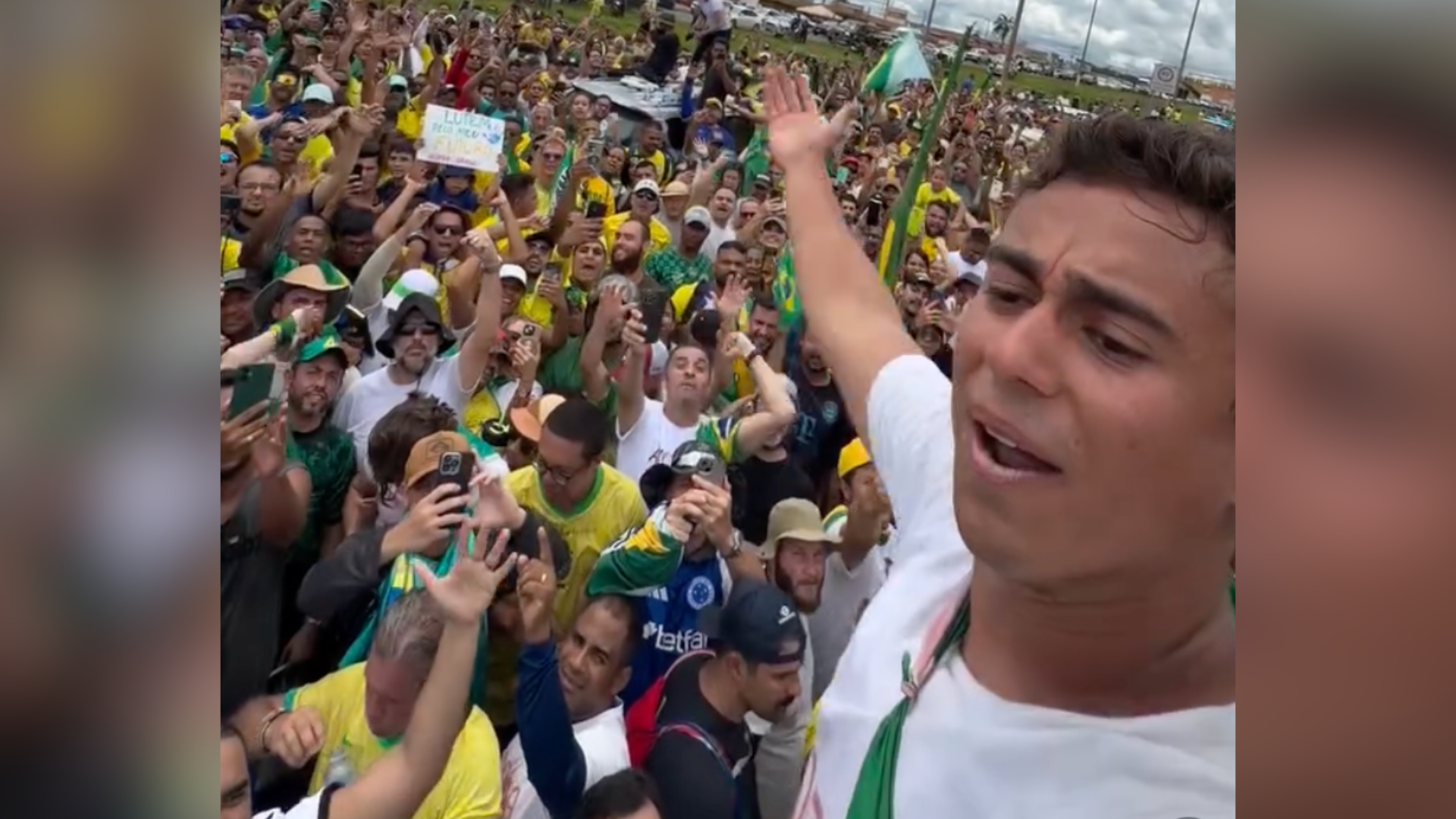 Medida foi adotada após orientação da equipe de segurança no sexto dia da Caminhada da Liberdade