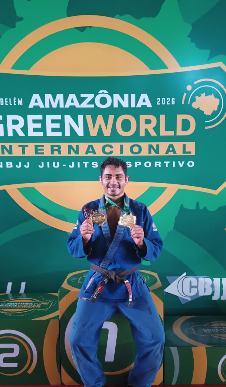 Imagem - Atleta paraense conquista dois ouros em torneio internacional de jiu-jitsu