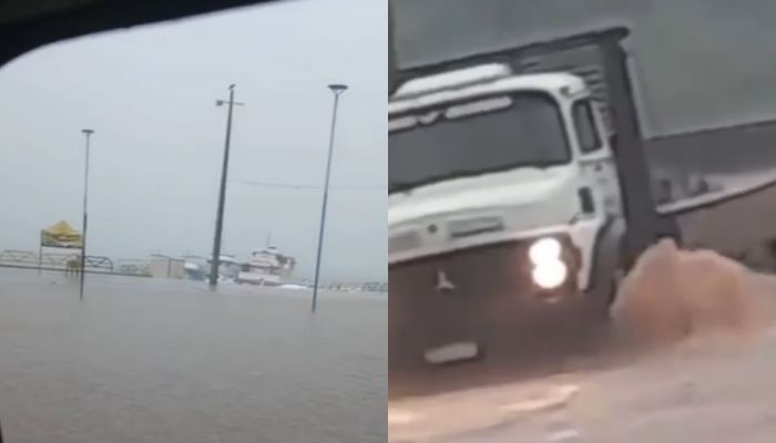 Chuva intensa causa alagamentos e transtornos no trânsito em Santarém