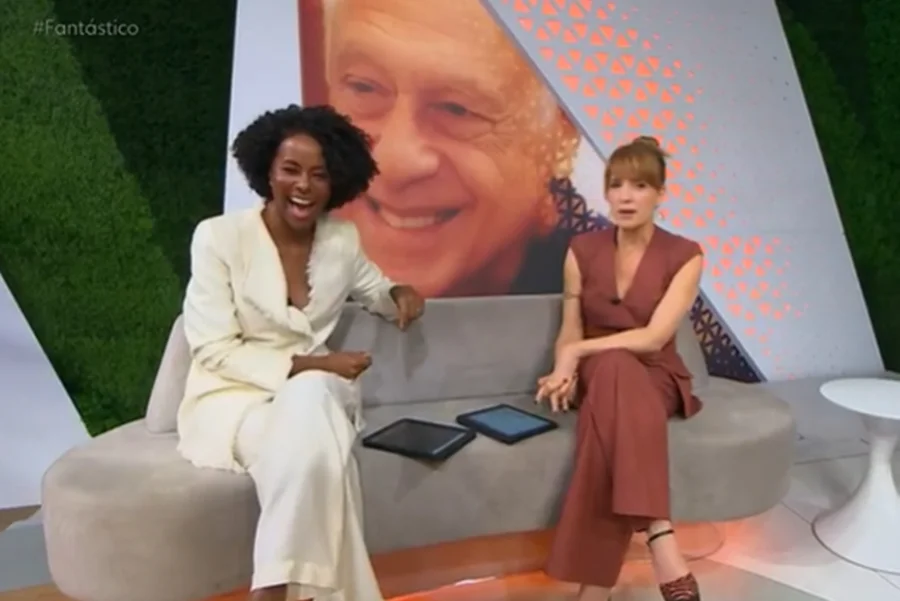 Reação de Maju Coutinho após reportagem no Fantástico divide opiniões nas redes sociais.