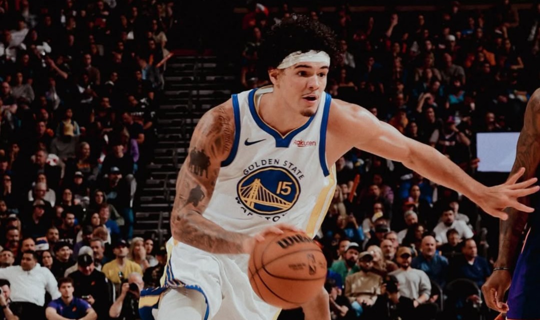 Gui Santos em ação pelos Warriors -