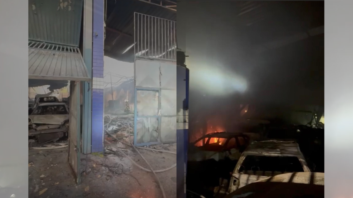 Incêndio de grandes proporções destrói fábrica de colchões na zona leste de São Paulo