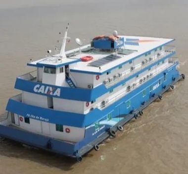 Imagem - Barco da CAIXA chega à Ilha do Marajó com serviços bancários e do INSS