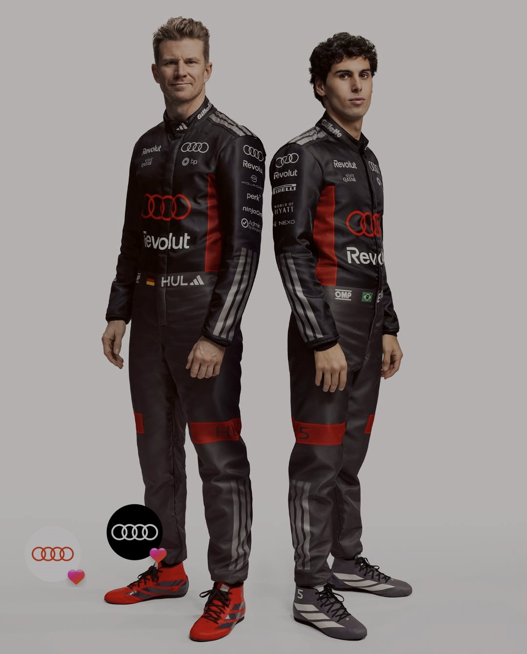 Bortoleto (à direita) piloto brasileiro da F1