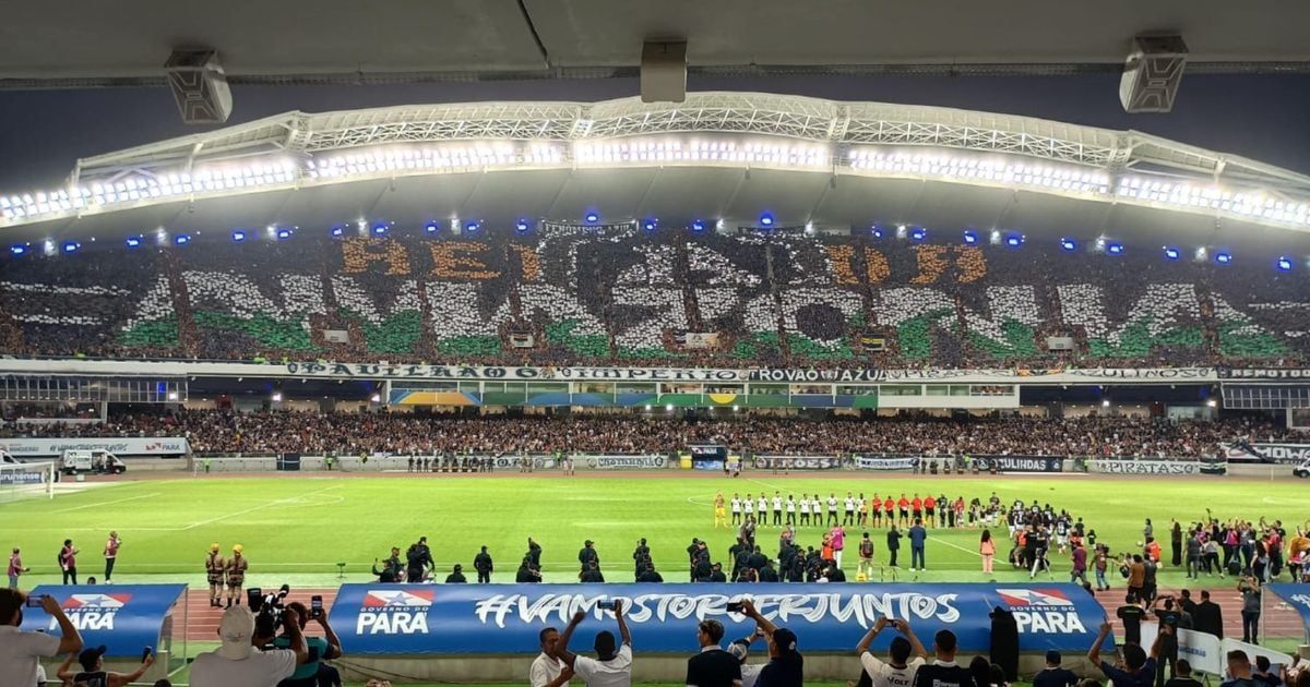 Mosaico Rei da Amazônia da torcida azulina no Mangueirão -