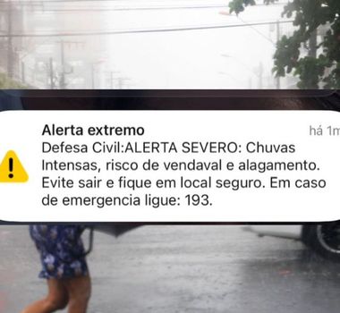 Imagem - Defesa Civil emite alerta severo de chuva em Belém