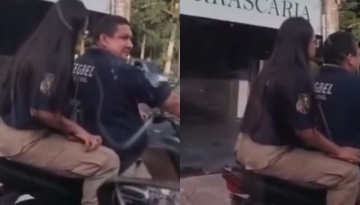 Imagem - Agentes da Segbel são flagrados em moto sem placa e sem capacete nas ruas de Belém
