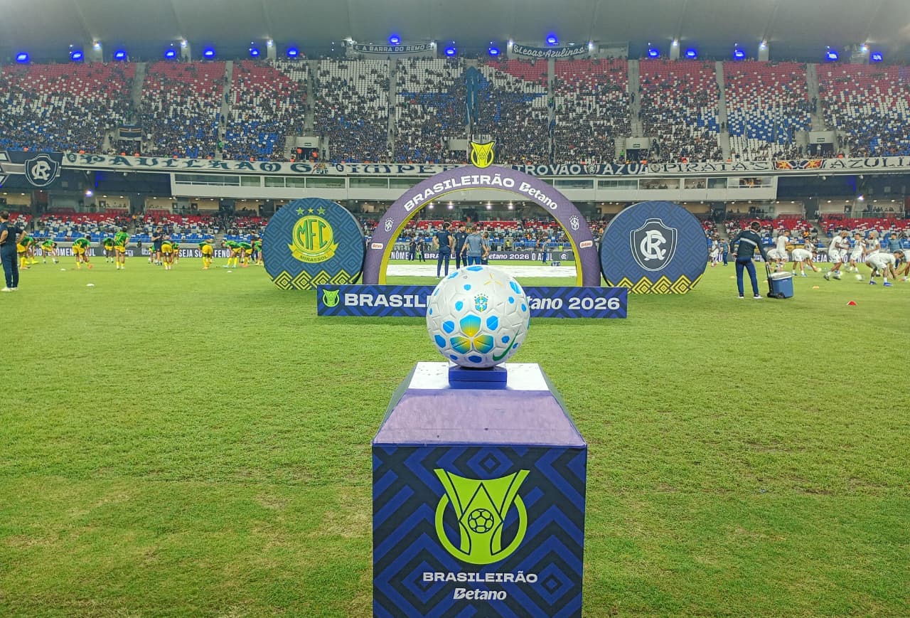 Cenário pronto para a partida de logo mais entre Remo e Mirassol