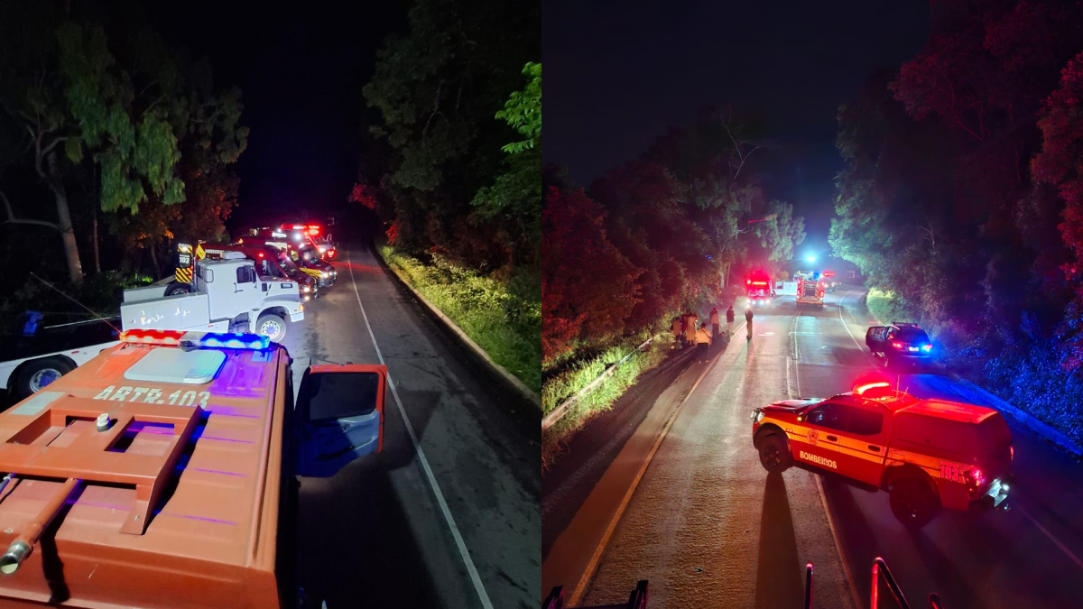 Ônibus despenca de ribanceira na BR-470 e deixa três mortos no Vale do Itajaí
