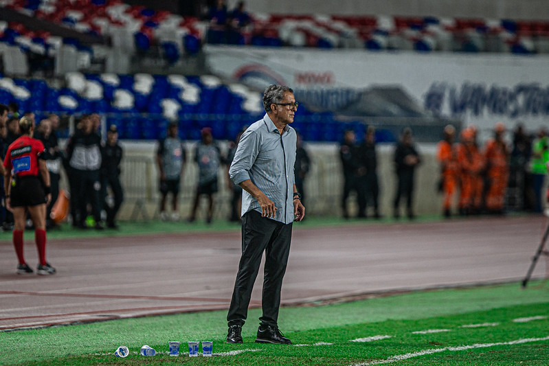 Osorio durante o empate entre Remo e Mirassol - 