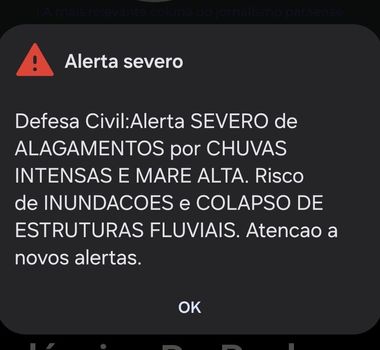 Imagem - Defesa Civil envia alerta severo de chuvas intensas e maré alta para moradores de Belém
