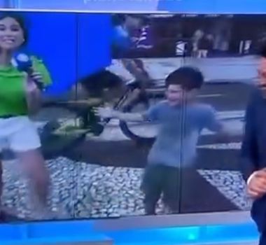 Imagem - Menino viraliza ao cantar música da Joelma durante reportagem ao vivo