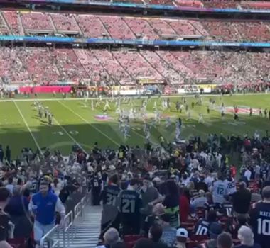 Imagem - Patriots já no aquecimento para o Super Bowl