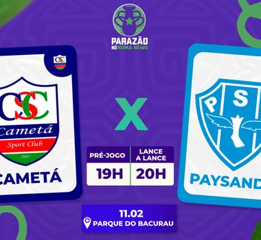Imagem - Cametá recebe o Paysandu pela 5ª rodada do Parazão 2026; acompanhe