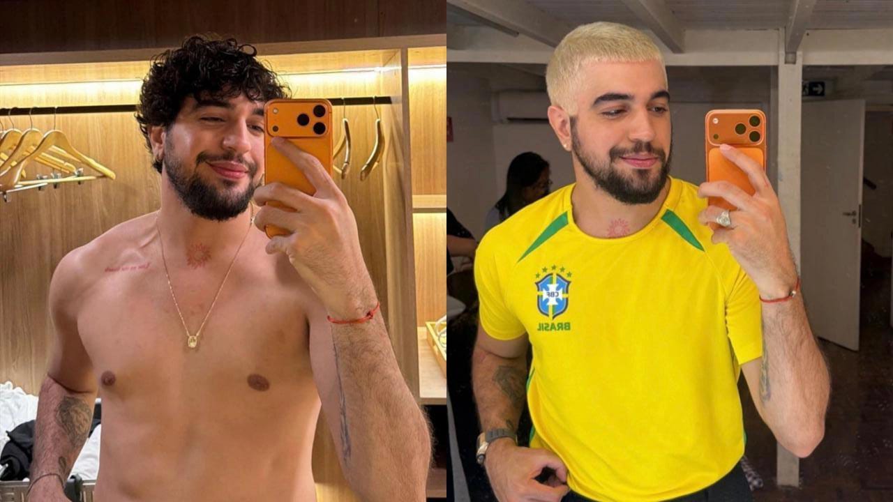 Antes e depois do cantor -