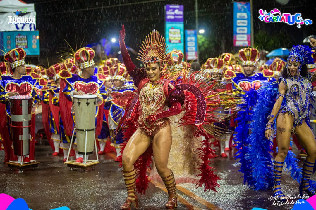 Carnaval de Tucuruí terá desfile de escolas de samba, bloco de rua e shows nacionais gratuitos.