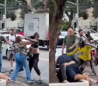 Imagem - Colisão entre carro e motocicleta termina em briga na Avenida Magalhães Barata, em Belém