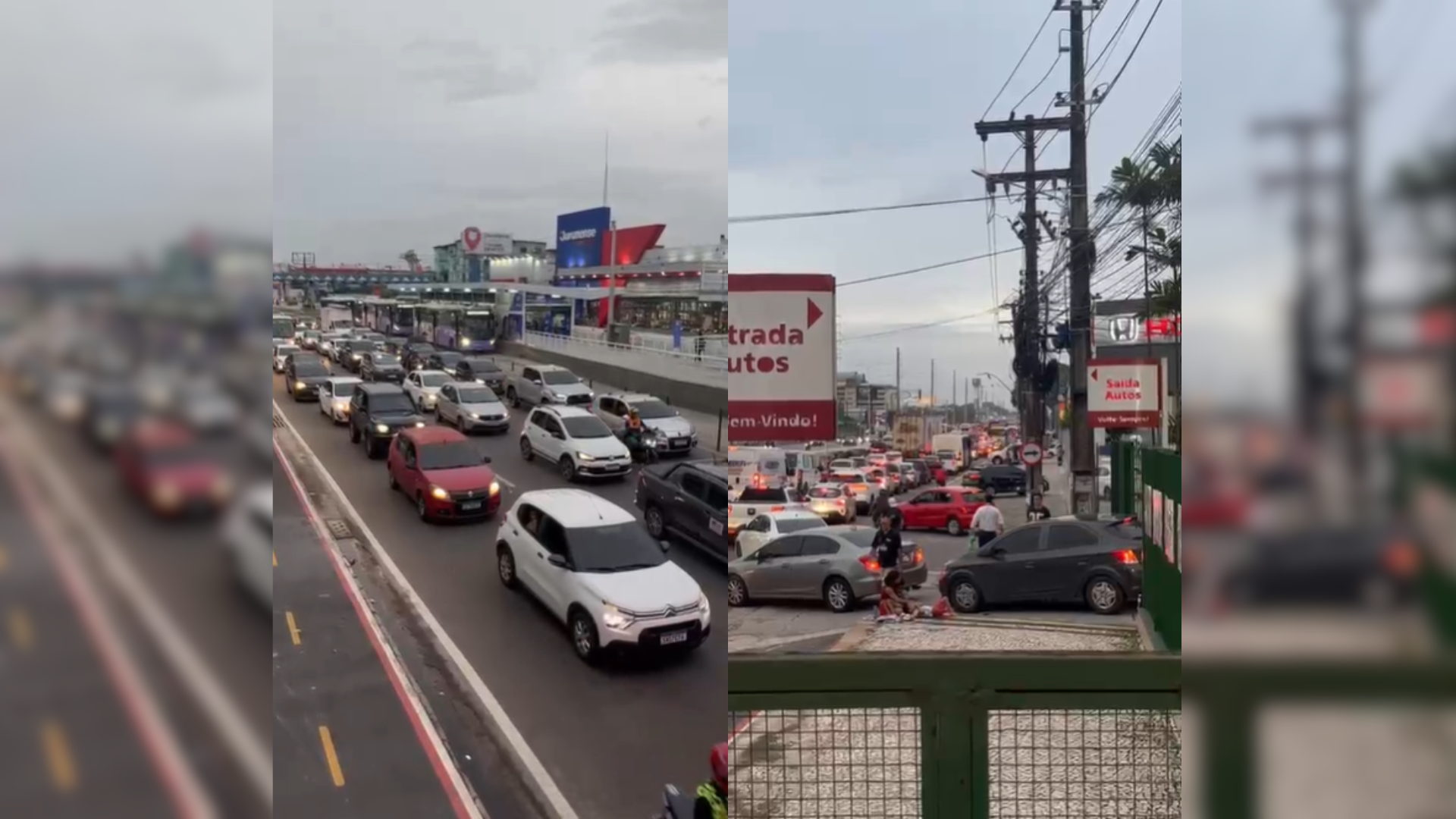 Fluxo elevado rumo ao interior provoca lentidão na principal via da capital