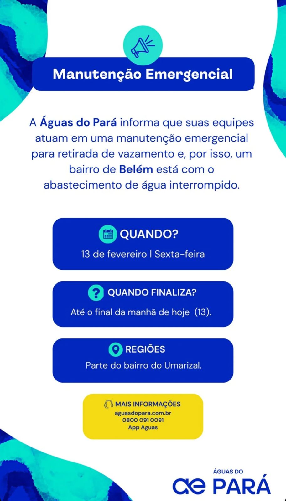Informe da Águas do Pará -