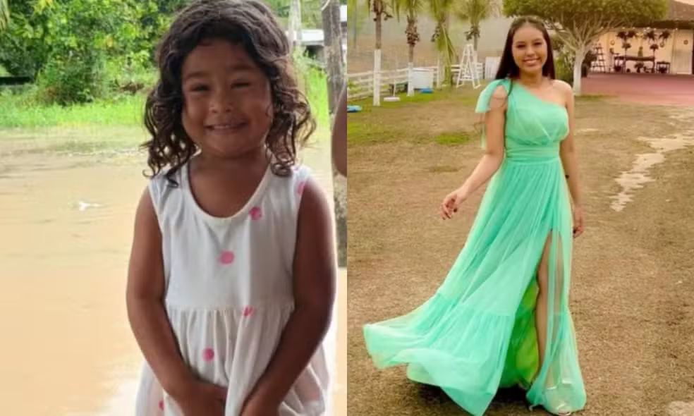 (As vítimas foram identificadas como Samila de Souza, de 3 anos, e Lara Bianca, de 22.)