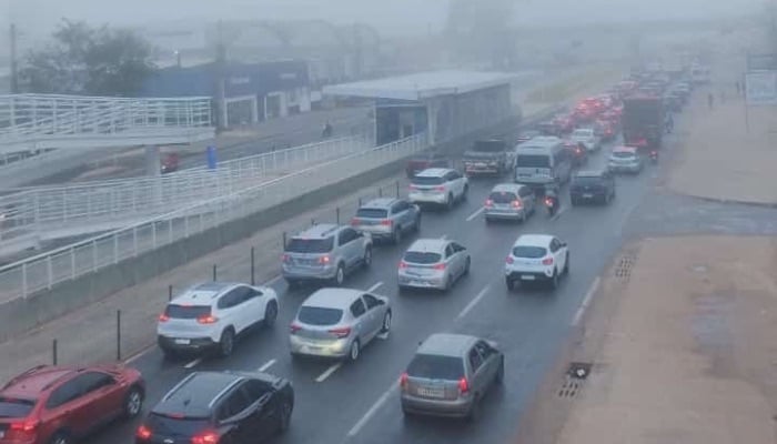 Imagem - BR-316 amanhece nublada e com longo engarrafamento neste sábado na Grande Belém