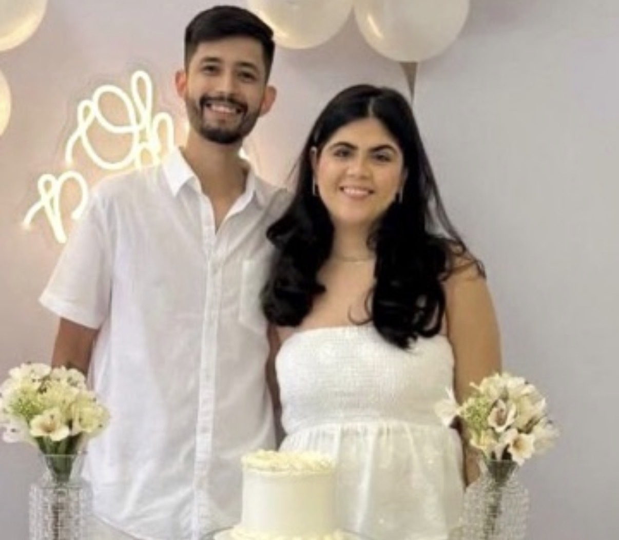 Marcela Salomão e Gabriel Santos serão pais de uma menina, a Maria Tereza.
